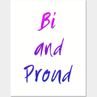 Bi and Proud Posters and Art